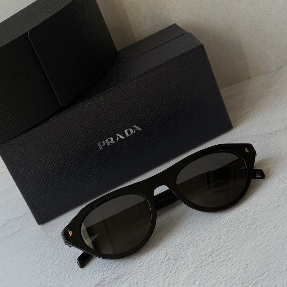NEW Prada PR B15S Unisex Aviator Sunglasses Black $578